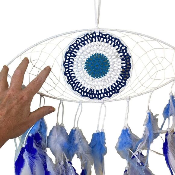 Evil Eye Feather Dream Catcher - Picture 5 of 10